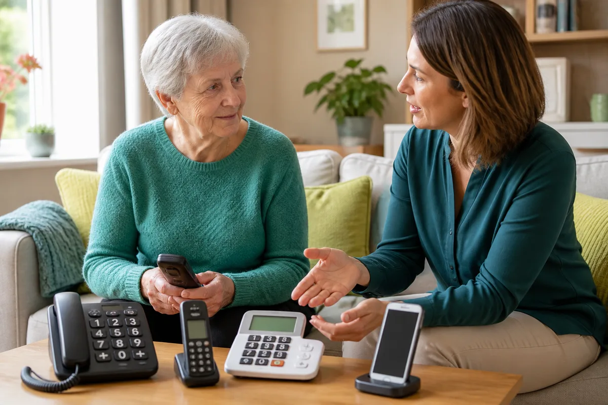 Older woman shopping independently while wearing a discreet personal alarm